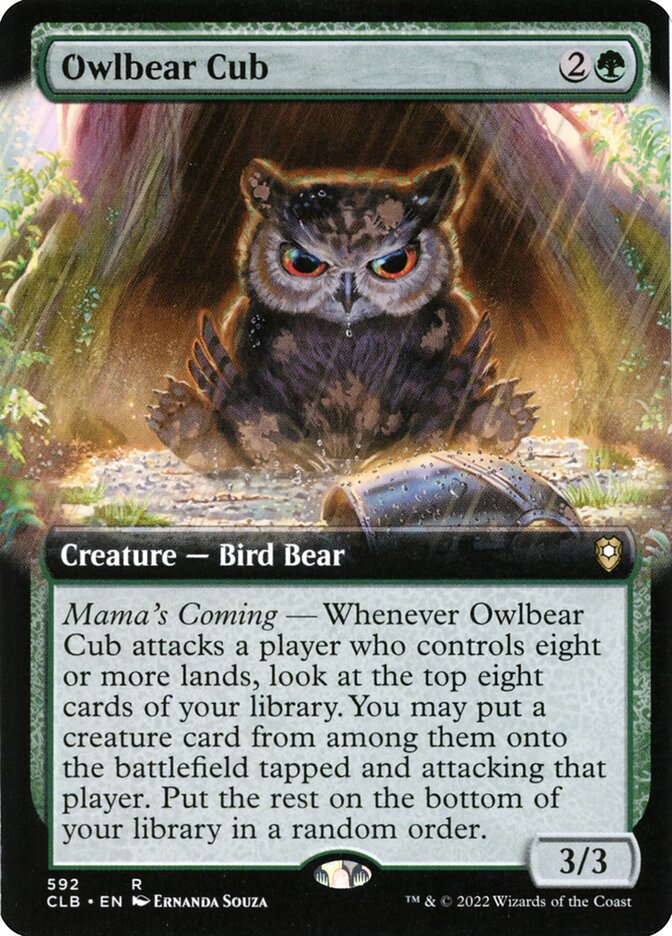 Magic the Gathering Card - Owlbear Cub - MTG Circle