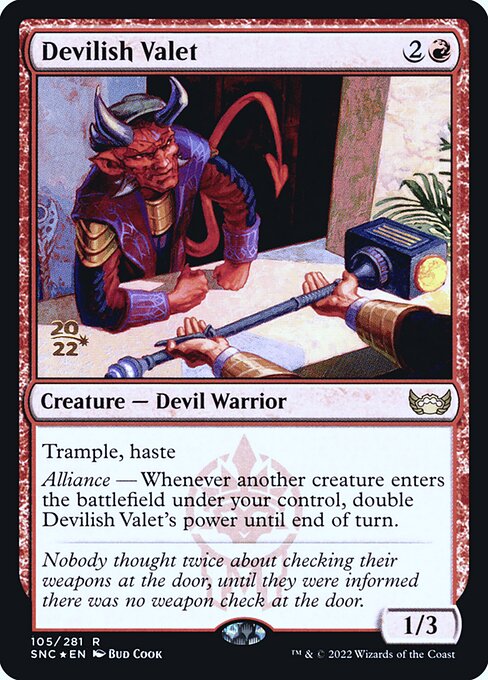 Magic the Gathering Card - Devilish Valet - MTG Circle