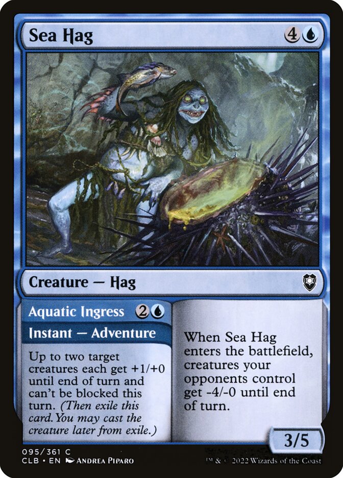 Magic the Gathering Card - Sea Hag // Aquatic Ingress - MTG Circle