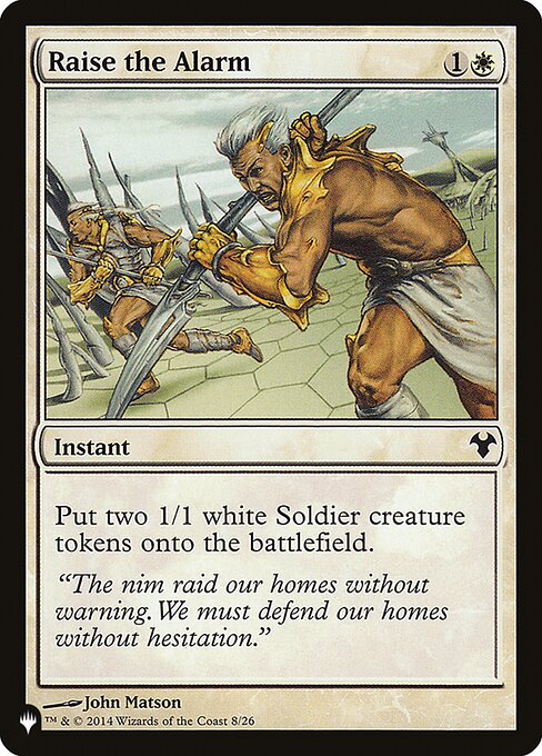 Magic the Gathering Card - Raise the Alarm - MTG Circle