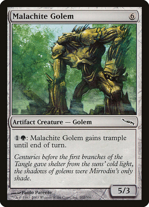Magic the Gathering Card - Malachite Golem - MTG Circle