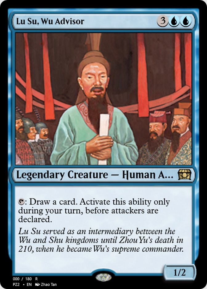 Magic the Gathering Card - Lu Su, Wu Advisor - MTG Circle