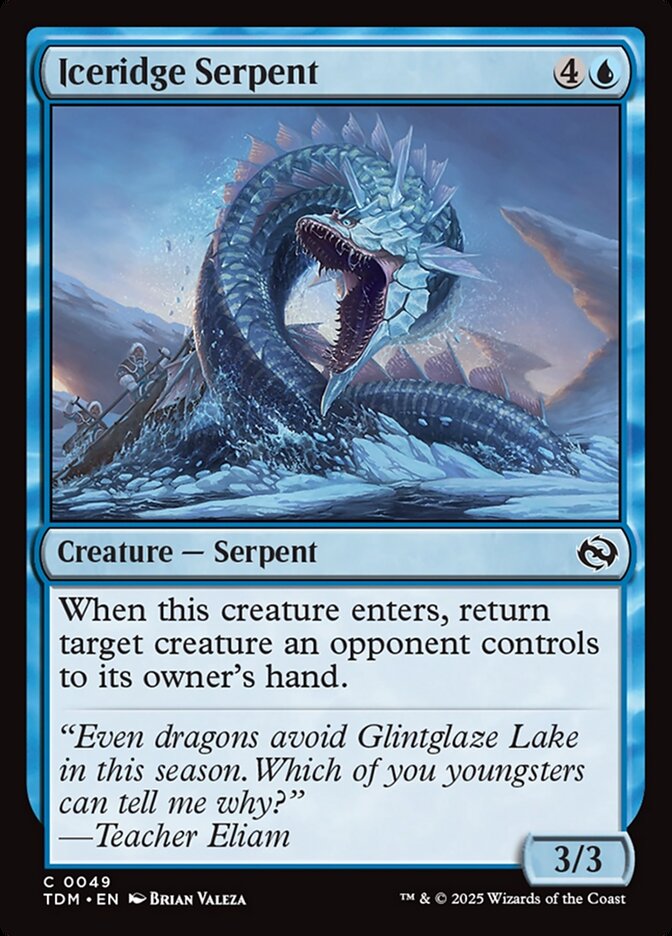 Magic the Gathering Card - Iceridge Serpent - MTG Circle