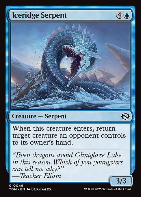Magic the Gathering Card - Iceridge Serpent - MTG Circle