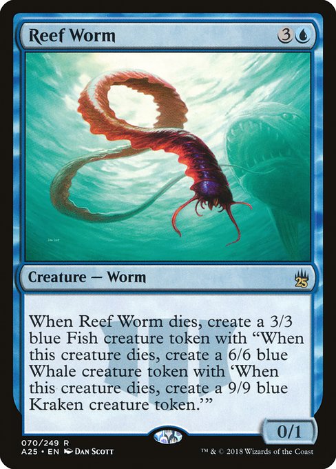 Magic the Gathering Card - Reef Worm - MTG Circle