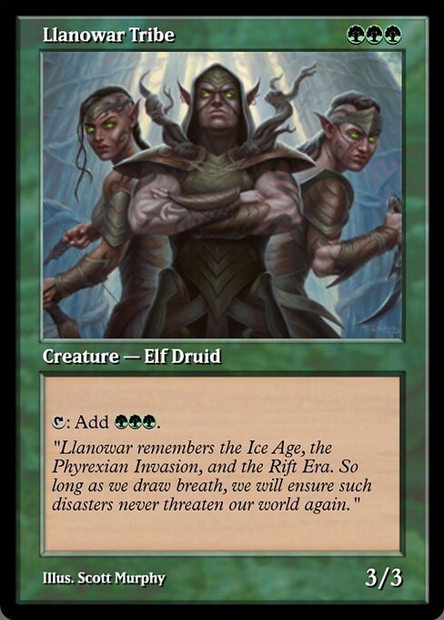 Magic the Gathering Card - Llanowar Tribe - MTG Circle