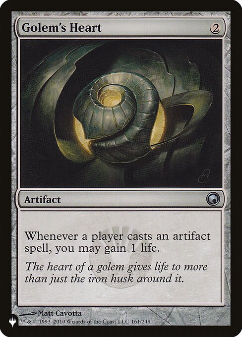 Magic the Gathering Card - Golem's Heart - MTG Circle
