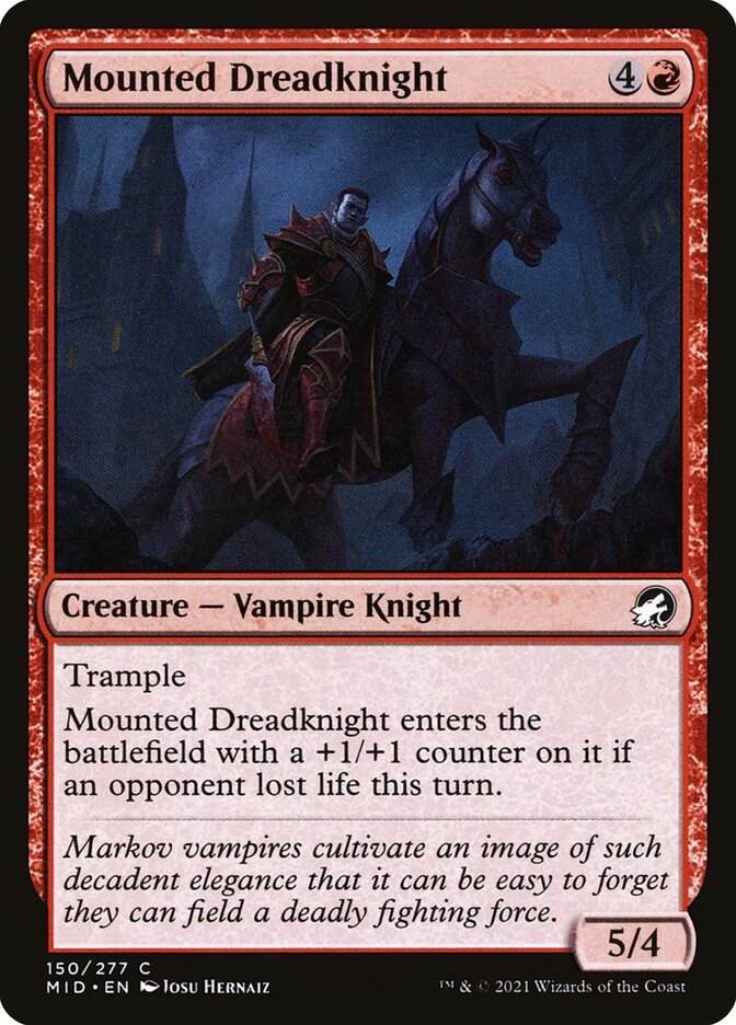 Magic the Gathering Card - Mounted Dreadknight - MTG Circle