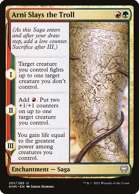 Magic the Gathering Card - Arni Slays the Troll - MTG Circle
