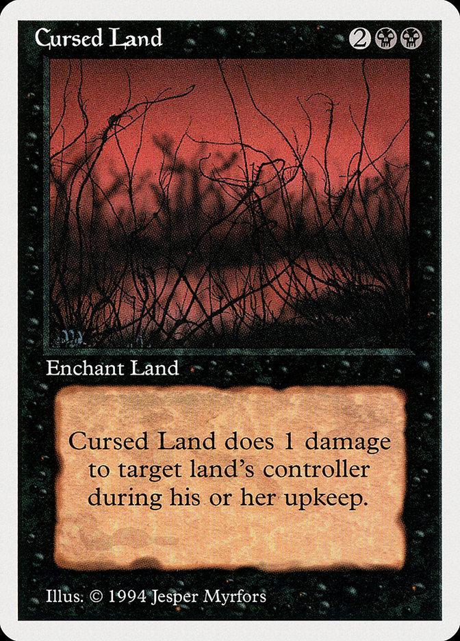 Magic the Gathering Card - Cursed Land - MTG Circle