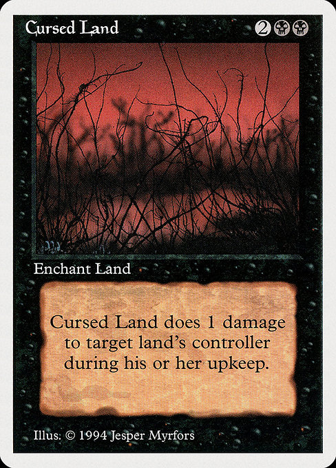 Magic the Gathering Card - Cursed Land - MTG Circle