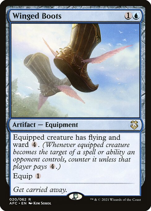 Magic the Gathering Card - Winged Boots - MTG Circle