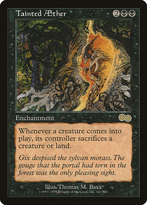 Magic the Gathering Card - Tainted Aether - MTG Circle