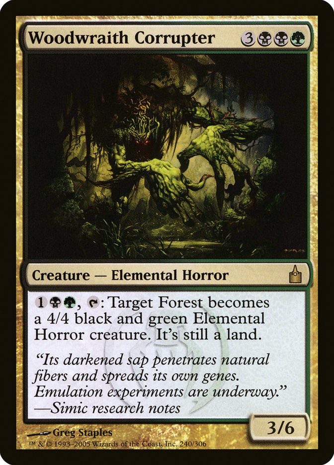 Magic the Gathering Card - Woodwraith Corrupter - MTG Circle