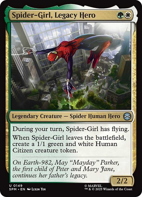 Magic the Gathering Card - Spider-Girl, Legacy Hero - MTG Circle