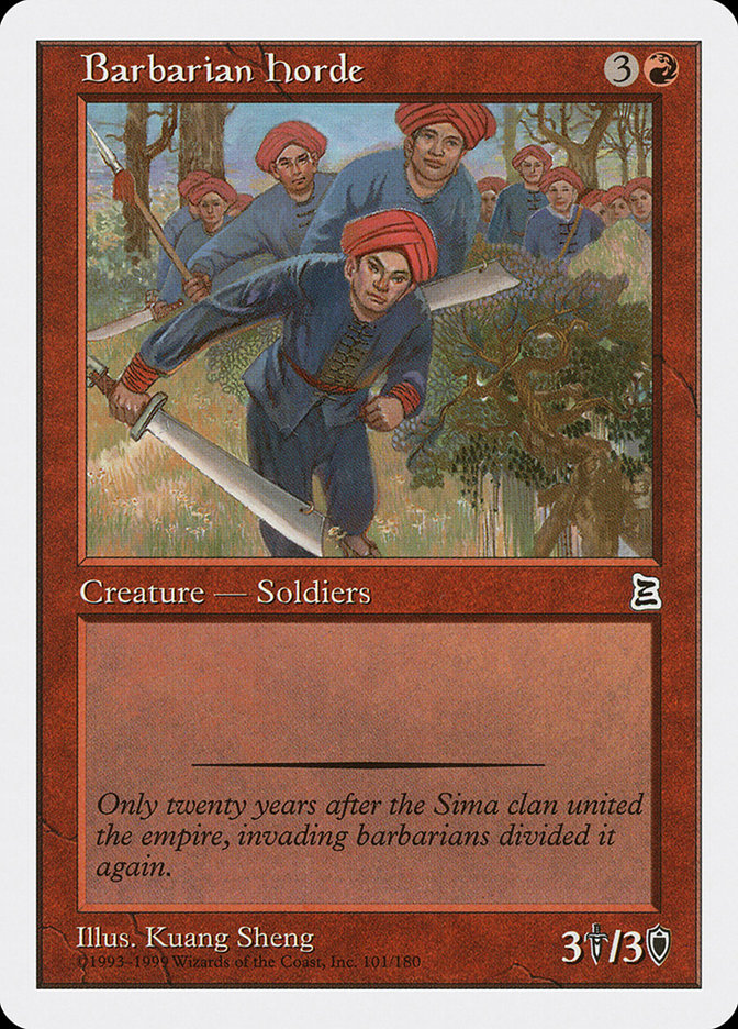 Magic the Gathering Card - Barbarian Horde - MTG Circle