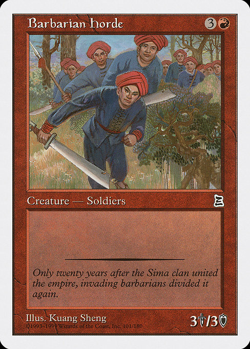 Magic the Gathering Card - Barbarian Horde - MTG Circle