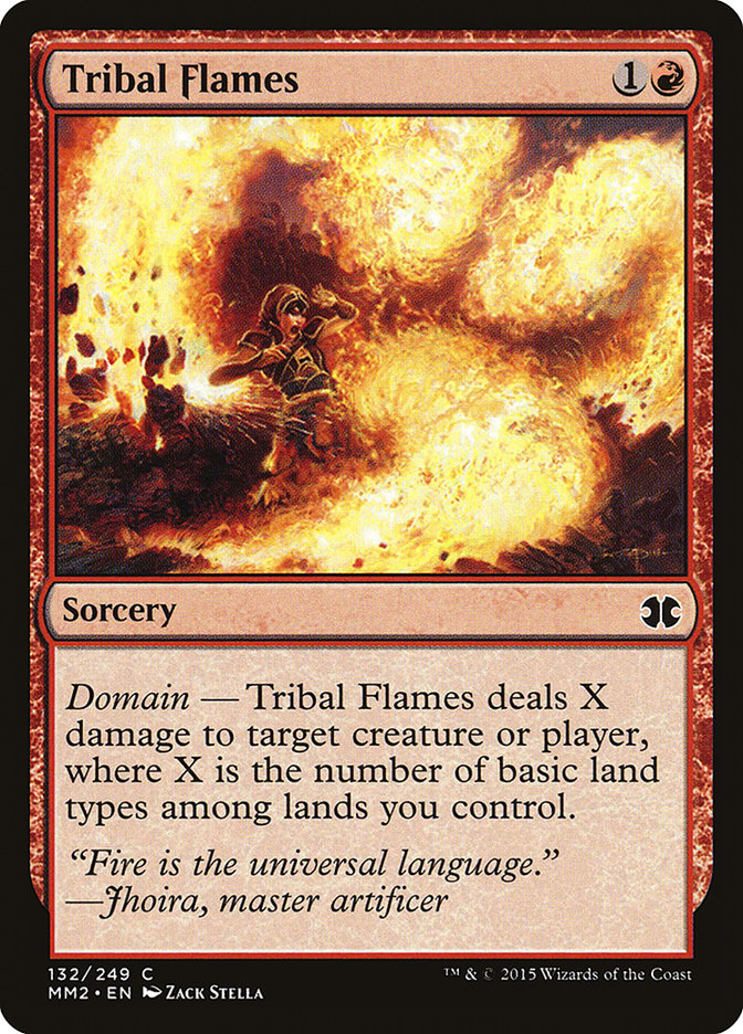 Magic the Gathering Card - Tribal Flames - MTG Circle