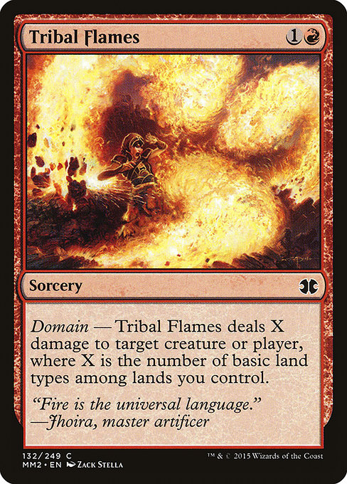 Magic the Gathering Card - Tribal Flames - MTG Circle
