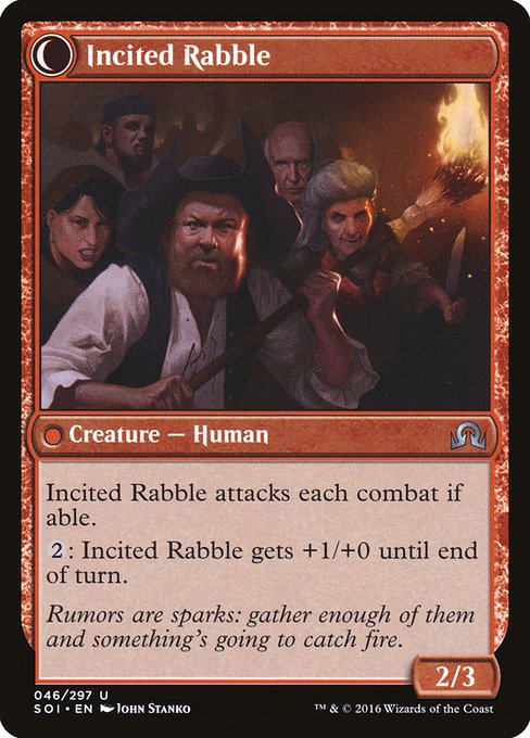 Magic the Gathering Card - Incited Rabble - MTG Circle
