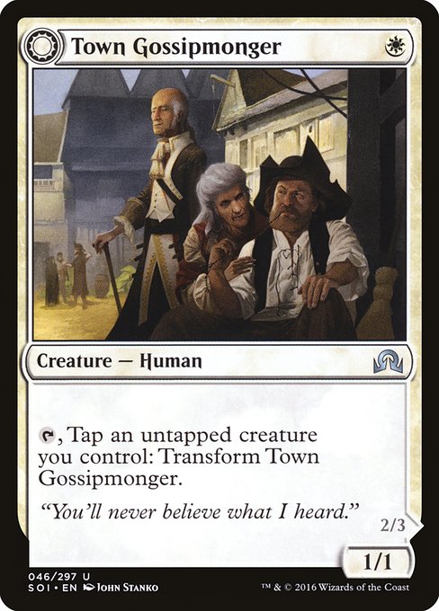 Magic the Gathering Card - Town Gossipmonger - MTG Circle