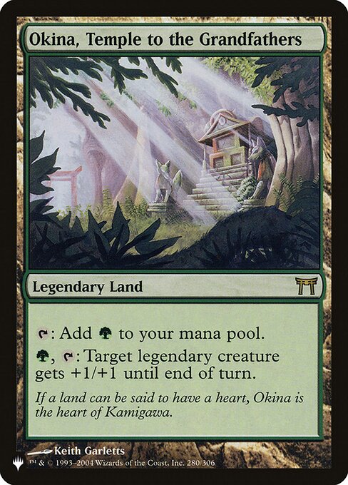Magic the Gathering Card - Okina, Temple to the Grandfathers - MTG Circle