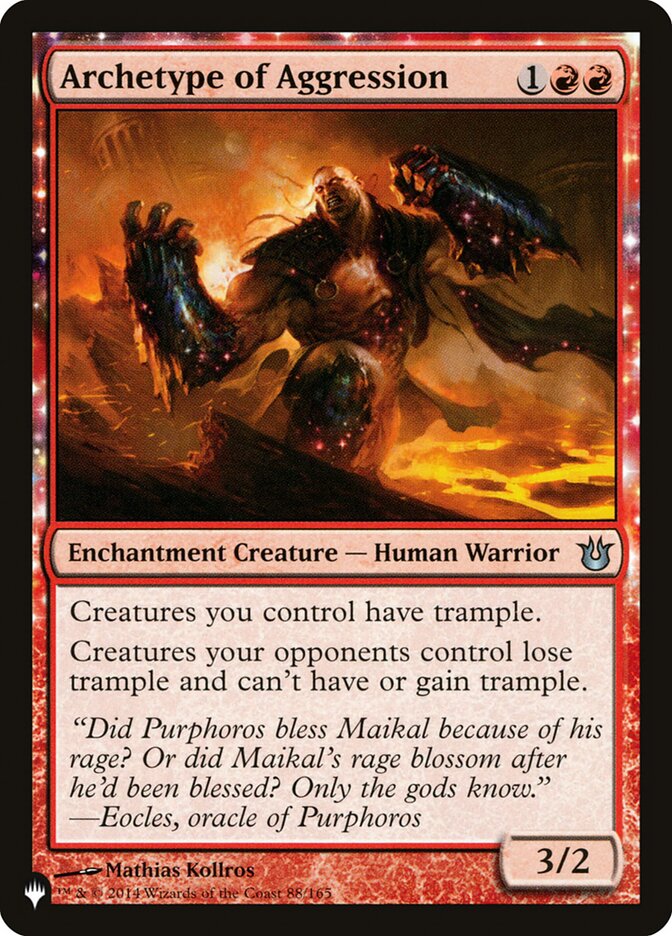 Magic the Gathering Card - Archetype of Aggression - MTG Circle