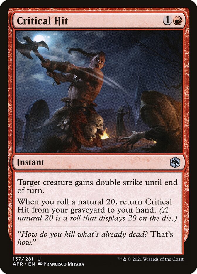 Magic the Gathering Card - Critical Hit - MTG Circle