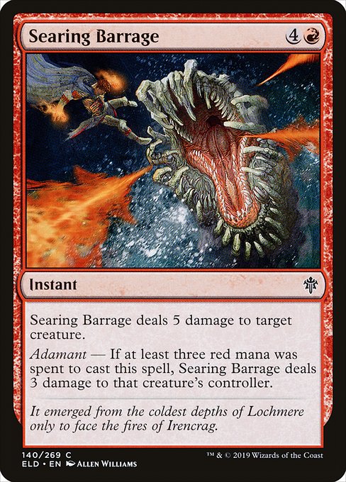 Magic the Gathering Card - Searing Barrage - MTG Circle