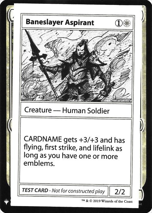 Magic the Gathering Card - Baneslayer Aspirant - MTG Circle