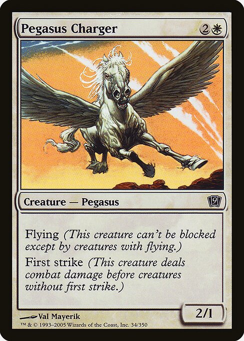 Magic the Gathering Card - Pegasus Charger - MTG Circle