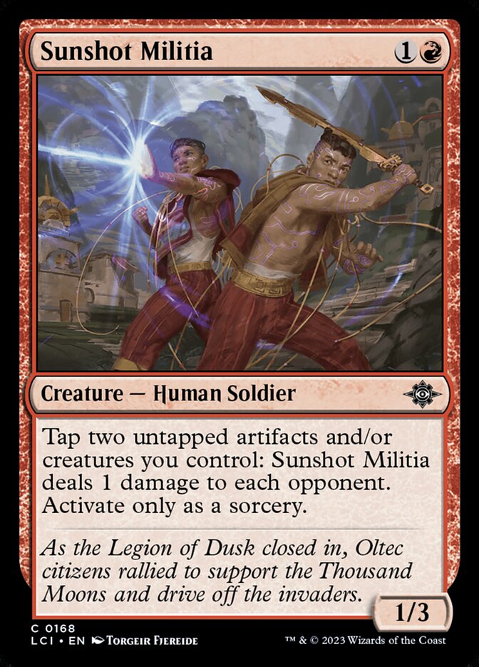 Magic the Gathering Card - Sunshot Militia - MTG Circle