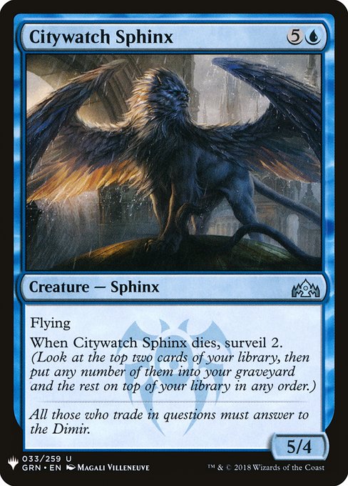 Magic the Gathering Card - Citywatch Sphinx - MTG Circle