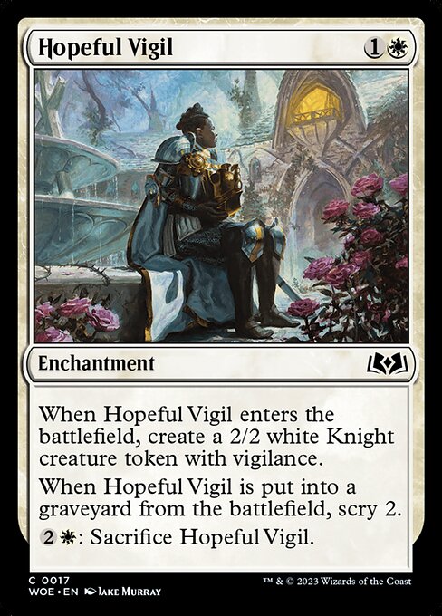 Magic the Gathering Card - Hopeful Vigil - MTG Circle