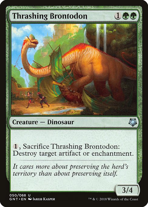 Magic the Gathering Card - Thrashing Brontodon - MTG Circle