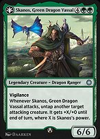 Magic the Gathering Card - Skanos, Green Dragon Vassal - MTG Circle