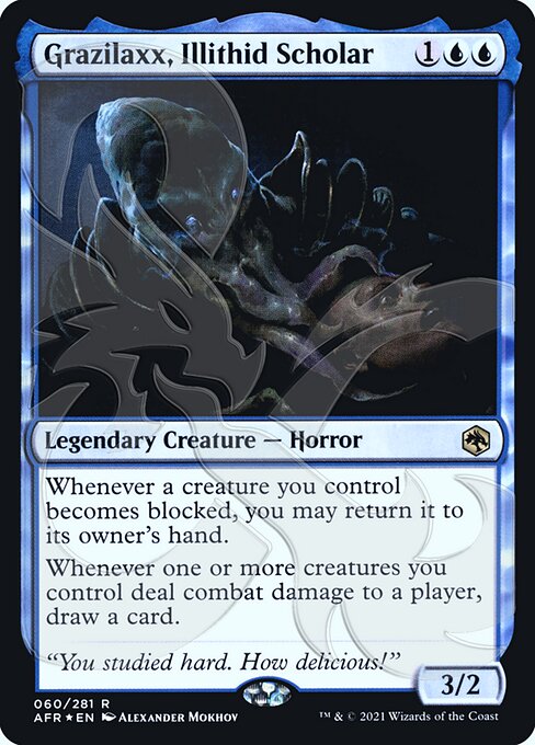 Magic the Gathering Card - Grazilaxx, Illithid Scholar - MTG Circle