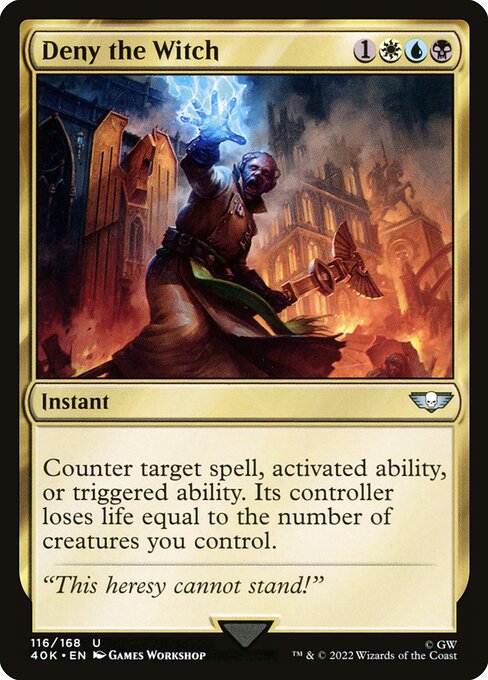 Magic the Gathering Card - Deny the Witch - MTG Circle
