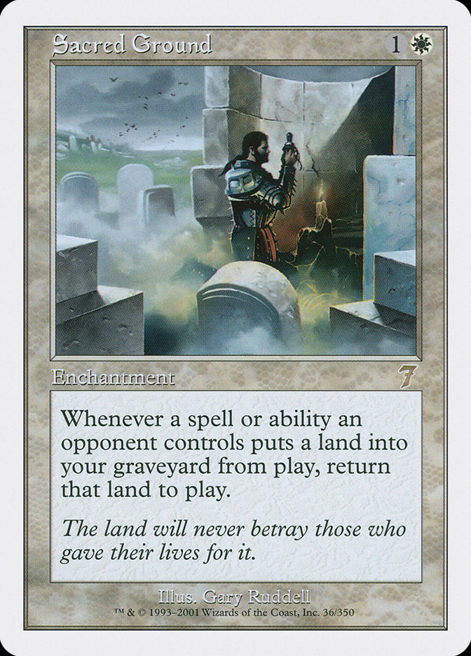 Magic the Gathering Card - Sacred Ground - MTG Circle