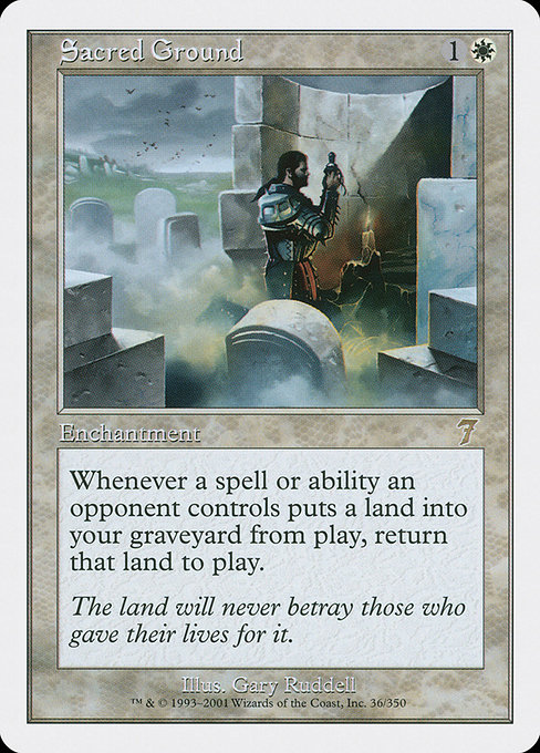 Magic the Gathering Card - Sacred Ground - MTG Circle