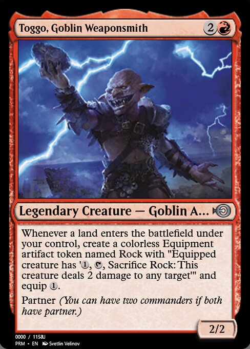 Magic the Gathering Card - Toggo, Goblin Weaponsmith - MTG Circle