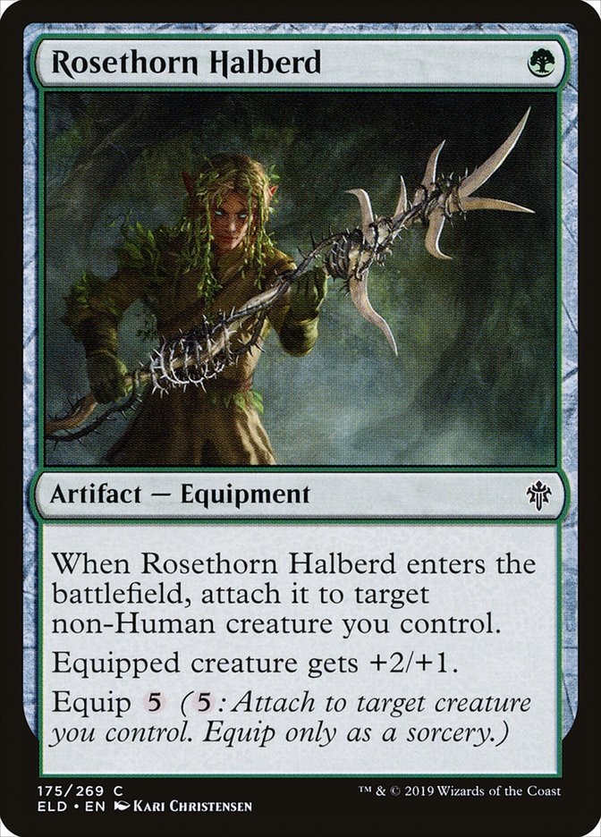 Magic the Gathering Card - Rosethorn Halberd - MTG Circle