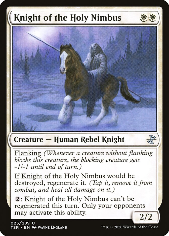 Magic the Gathering Card - Knight of the Holy Nimbus - MTG Circle