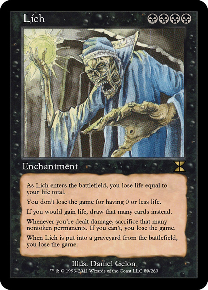Magic the Gathering Card - Lich - MTG Circle