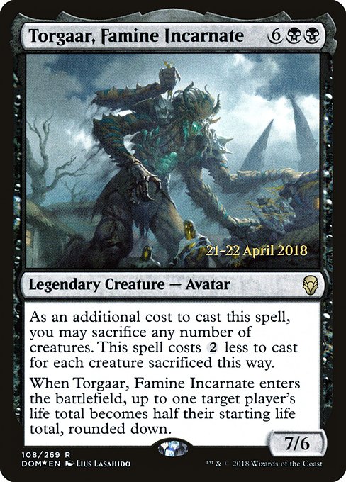 Magic the Gathering Card - Torgaar, Famine Incarnate - MTG Circle