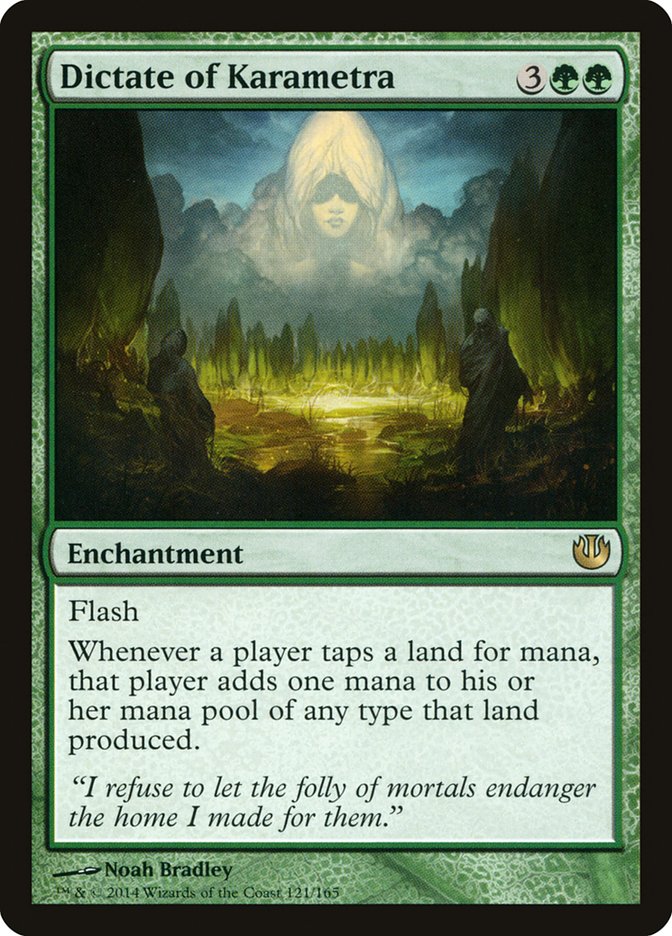 Magic the Gathering Card - Dictate of Karametra - MTG Circle