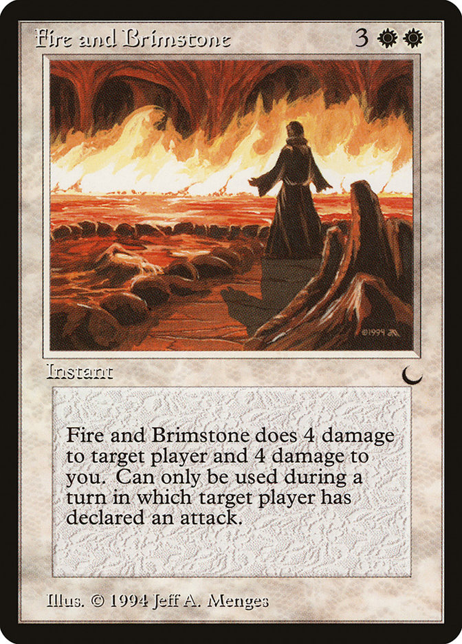 Magic the Gathering Card - Fire and Brimstone - MTG Circle