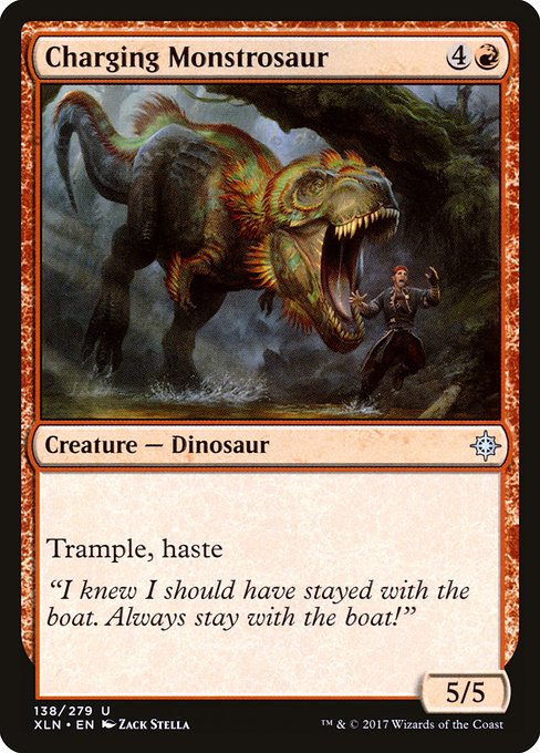 Magic the Gathering Card - Charging Monstrosaur - MTG Circle