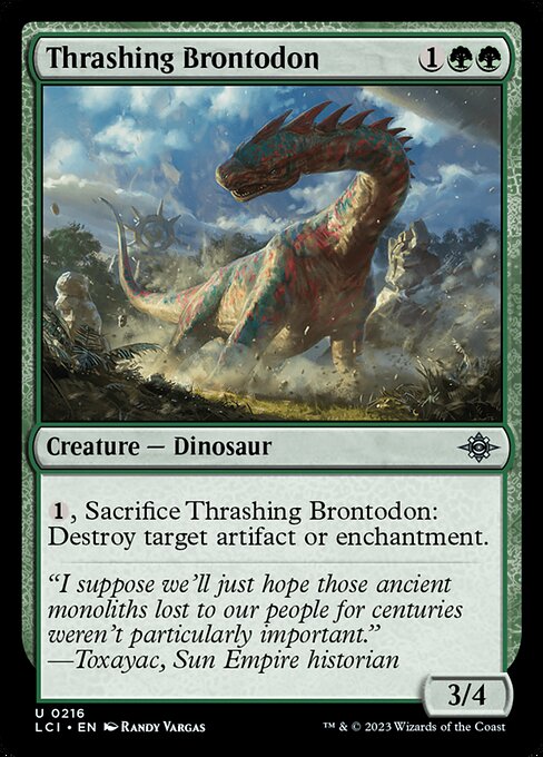 Magic the Gathering Card - Thrashing Brontodon - MTG Circle