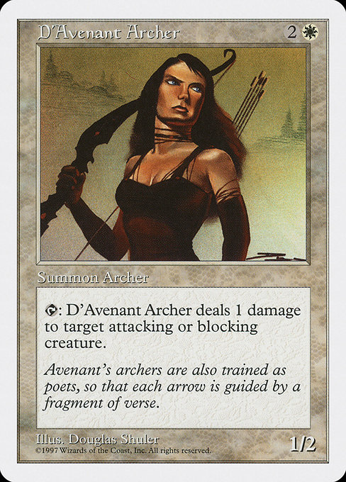 Magic the Gathering Card - D'Avenant Archer - MTG Circle